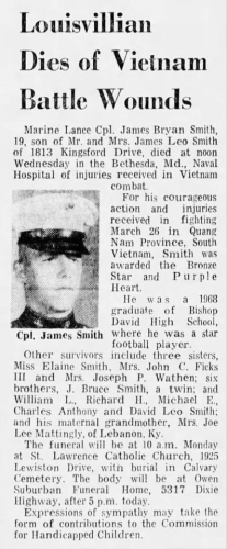 Marine Lance Cpl. James Bryan Smith