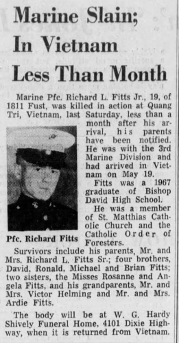 Marine Pfc. Richard L. Fitts Jr.